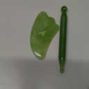 7 Pieces Gua Sha Scraping Massage Tool,Natural Resin GuaSha Tool Massage Tools Set for Face Back and Neck Release,Reduce Muscle Pain,with Storage Bag (Green)