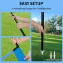 Portable Outdoor Volleyball Net Set for Backyard Beach with Adjustable Poles, Soft PU Volleyball & Pump, Carry Bag and Durable Anti-Sagging Net