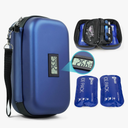 Insulin Cooler Travel Case TSA Approved Medication Diabetic Cooler for Travel with Temperature Display Refrigerated Medicine Organizer Bag with 2 Ice Pack