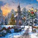 Springbok 1000 Piece Jigsaw Puzzle Holiday Church - Made in USA