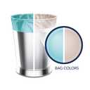 Color Scents Small Trash Bags - 4 Gallon, 80 Total Bags (2 Rolls of 40 Count), Twist Tie Duos (2 unique scent + color combinations) with Microban