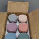 NETANY 6-pack 16 oz Overnight Oats Containers with Lids, Glass jars with Airtight Lids, Wide mouth Mason Salad jars, Glass Food Storage Containers for Snacks Yogurt Spice Sugar (Multicolor)