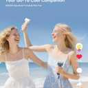 WSKEN Mini Handheld Portable Fan - Small Pocket Powerful Turbo Fan Personal Rechargeable Battery Operated USB Charger, 5 Speeds Summer Travel Essentials Gifts for Women/Men/Working/Outdoor,Gray