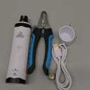 VIWIK Dog Nail Trimmers with Light, Cat Dog Nail Clippers, Dog Nail Grinder Quiet for Large Medium Small Dogs Paw & Cats Claw, Electric 2-Speed Pet Toenail Grooming Supplies, Gifts for Dog Lovers. (White+Blue)