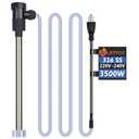 3500W 240V Immersion Water Heater Portable Electric Pool And Hot Tub Submersible Water Heater with Wifi Timer And Auto Shut for Bathtub, Spa, swimming pool, above ground pool And baptism pool