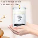 Premium Vanilla Soy Wax Jar Candle,80 Hours Long Lasting Candles 12 oz