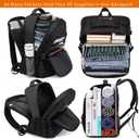 LIWAG Laptop Backpack, Black, 55L Capacity, TSA Friendly, USB Charging Port, Anti-Theft, Night Light Reflective, Comfy & Durable, Suitable for Travel