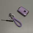 PIFOOG Key Fob Cover for Mazda Purple Car Keys Case Shell for Mazda CX5 CX30 CX9 CX50 3 6 CX90 MX5 Miata 4 Button Accessories Bling Keychain Protector Full Covers Girly Women Silver TPU