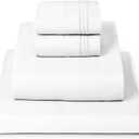 Mellanni California King Sheets Set - 4 PC Iconic Collection Bedding - Hotel Luxury, Extra Soft, Cooling Bed Sheets - Wrinkle, Fade, Stain Resistant (Cal King, White)