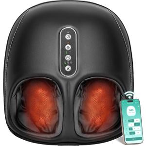 Nekteck Shiatsu Foot Massager with Heat, Foot Massager Machine for Plantar Fasciitis, Neuropathy Pain, Deep Kneading, Air Compression, Remote APP Control, Gifts for Mom Her Him, Fits Up to 13"