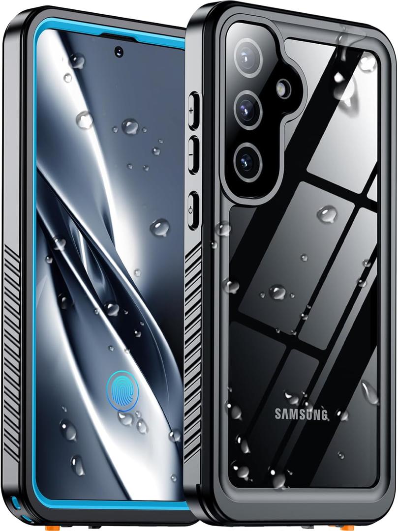 Temdan Designed for Samsung Galaxy S25 Case Waterproof, Built-in Lens & Screen Protector Military Shockproof Dropproof IP68 Underwater Full Body Phone Case for Galaxy S25 5G 6.2"-LightBlue (2025)