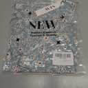 Vrtige Women's Boho Floral Print High Waist Drawstring Ruffle Hem Summer Mini Skirt (Blue, S)