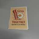 2 x Romantic & Funny Birthday Greeting Card for Partner (Better Together Bacon & Eggs)