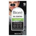 Bioré Men's Oil Control Charcoal Deep Cleansing Pore Strips, Blackhead Strips With Charcoal for Men, Blackhead Remover Strips For All Skin Types, Pore Strips for Blackheads, 18 Count