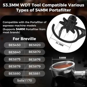 IKAPE Mantis WDT Distribution Tool with Clean Brush, V354mm Espresso Stirrer for Barista  8 Needle Espresso Stirrer with Dosing Funnel & Stand, Adjustable Needle Height, Walnut Handle