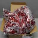 Poen 100 ft Christmas Tinsel Garland Christmas Tree Decorations Metallic Tinsel Thick Twist Garland Xmas Party Supplies for Indoor Outdoor Fireplace Mantle(Red, White)