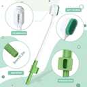 Didaey 20 Pcs Suction Swab Toothbrush Care Disposable Oral Swab Suction Toothbrush for Machine Sponge Individually Wrapped for Elderly Adults Oral Dental Mouth Care (Green)