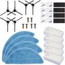 Replacement Side Brush + Hepa Filter + Mop Pads + Magic Paste for Ilife V5, Ilife V5s, Ilife V5s pro, Ilife V3, Ilife V3s Replacement Parts, Ilife V5s pro Replacement Part