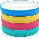 Elk and Friends Kids 6.7 Porcelain Divided Plates with Silicone Sleeves | Suitable for Babies/Kids/Toddlers | Microwave & Dishwasher Safe | Non Slip | Snack Dishes