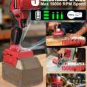 Ecarke Cordless Cut Off Tool Compatible with Milwaukee 18V Battery, 4" Circular Saw Brushless Motor with Blades, 18000 RPM Mini Cut Off Tool Kit for Wood/Metal/Plastic/Tile/Stone Cutting, NO BATTERY