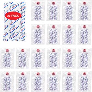 2000cc oxygen absorbers for food storage (20 Pack in individual Vacuum Bag), food grade oxygen absorbers packets for Home Made Jerky and Long Term Food freshness