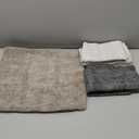 Neutral Grey Throw Pillows Covers for Couch Living Room,Boho Corduroy Striped Grey Cushion Covers Holiday 4 Packs, Nordic Cushion Case-Vintage Fluffy Large Bedroom Shams 17x17 Inch Set of 4