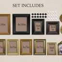 TwoDays 12 Pcs Vintage Picture Frame Set for Gallery Wall Antique Gold & Brass, Sizes 8x10, 5x7, 4x6 | Wall & Tabletop | Shatterproof Acrylic | Home Decor