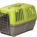MidWest Homes for Pets Spree Travel Carrier Hard-Sided Dog & Cat Carrier, Small Pet Travel Crate with Handle, Ventilated Design, Easy Assembly, 22-Inch, Green