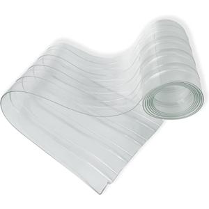 Plastic Door Strips, 8' x 7" Vinyl Replacement Dog House Door Flap Curtain Waterproof Clear Curtain Strips, Walk in Freezers, Coolers, Basement and Warehouse Doors, 0.08" Thickness