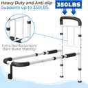 Bed Rails for Elderly Adults Safety - ASTM Approved Adjustable Bed Cane Supports 350LBS with Non-Slip Grip & Storage Pocket, Stable Bed Assist Rails for Seniors, Tool-Free