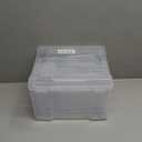 Greeting Card Storage & Organizer Box with 6 Removable Dividers for Holiday Birthday Get Well Cards Photos, Crafts, Scrapbooking(Clear)