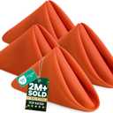 Utopia Home [24 Pack, Orange] Cloth Napkins 17x17 Inches, 100% Polyester Hemmed Edges, Washable and Reusable Ideal for Halloween, Thanksgiving, Parties, Weddings and Dinners