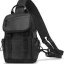 Mini Backpack for Women Men, Convertible Anti Theft Sling Bag with USB Charge Port, Lightweight One Strap Casual Pack for Travel (Black)