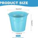 PATIKIL 5.9"x5.1" Small Metal Buckets with Handle, 6 Pcs Mini Galvanized Bucket Colorful Easter Buckets for Crafts Party Favors Decoration, Blue