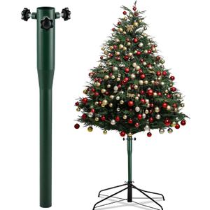 14.8" Christmas Tree Height Extender & 3 Fixing Screws,Fits 0.5-0.9" Poles for 3-6ft Artificial Trees,Christmas Tree Upright Extension Stand for Taller&Stable Holiday Trees