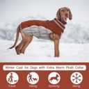 FUAMEY Dog Coat for Small Dogs,Waterproof Dog Winter Jacket with Harness Built in Puppy Cold Weather Coats Reflective Pet Vest with Zipper Warm Fleece Dogs Snowsuit Windproof Brown XS