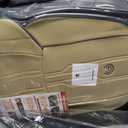 AOOG Car Seat Covers Full Set, Leather Seat Covers for Car, Waterproof Car Seat Protector with Lumbar Support, Automotive Seat Covers Universal Fit for Most Cars SUV Trucks (Full Set, Beige&Black)