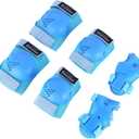 BOSONER Kids/Youth Knee Pads Elbow Pads Wrist Guards Set for 3-15 Years, Child Protective Gear Set for Roller Skates, Cycling, BMX Bike, Skateboard, Inline Skating, Scooter Riding Sports (Blue)