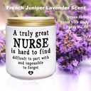 Nurse Gifts for Women Nurse Practitioner Gifts 7 OZ Lavender Scented Candles School Student Nurse Graduation Gift Funny Retirement Bulk Presents Eco-Friendly Long Lasting Natural Soy Max Candle (Great Nurse White)