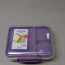 Sistema Bento Box Adult Lunch Box with 2 Compartments, Sandwhich Container, and Salad Dressing Container, Dishwasher Safe, Color May Vary (55.7 Ounce)