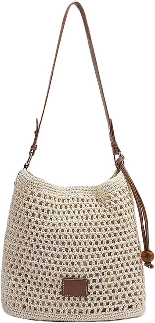 Summer Knitted Shoulder Bag bags for 2025, Bohemian Hobo Beach bag Casual Designer Purse for Women