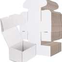 RLAVBL 7x5x4 Shipping Boxes Set of 50, White Corrugated Cardboard Box for Packing, Mailing, Business