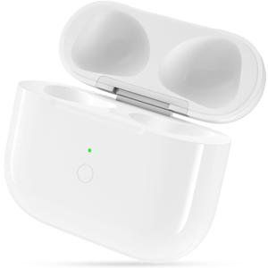 Wireless Charging Case Replacement with AirPods 3rd Gen, Only Compatible with AirPod 3rd Generation Charger Cases, with Blue-Tooth Pairing Sync Button & L-Port, White (No Earbuds) Wireless Charging Case Replacement with AirPods 3rd Gen, Only Compatible with AirPod 3rd Generation Charger Cases, with Blue-Tooth Pairing Sync Button & L-Port, White (No Earbuds)