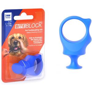 Paw Ready Pet Toothbrushing Assistant for Puppies' Dogs and Cats Allows You to Brush Your pets Teeth Without Constantly Worrying About Getting Bitten. (Blue, Small) (Small (Pack of 1))