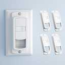 SAFELON 4 PCS Light Switch Cover Guard for Baby Safety, Childproof Light Switch Locks, Wall Switch Covers Prevents Kids from Turning The Lights On and Off