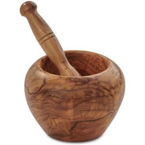 Berard Olive Wood Handcrafted Mortar and Pestle Set, 5"