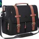 MATEIN Messenger Bag with USB Charging Port, 15.6 inch Laptop Bags Large Handbag with Shoulder Strap, Water Resistant Crossbody Satchel Work Computer Case for College Commuting, Black