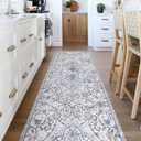 Runner Mat for Hallways Kitchen2'x 10' Non Slip Waterproof Rug-Like Pattern Floor Mat for Entryway, Vintage Printed Soft Kitchen Area Rug for Laundry, Bathroom, Bedroom, Living Room