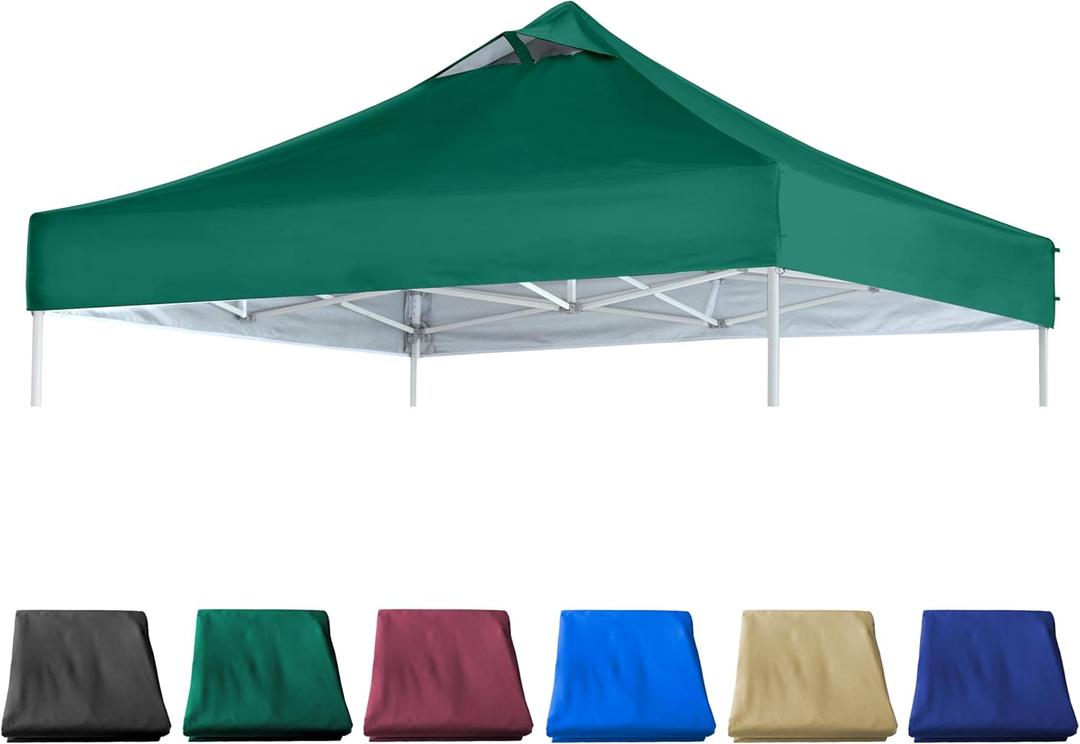 Forest Green Commercial Replacement Canopy Top for 10x10 Straight Leg Pop Up Canopy Tent with Air Vent