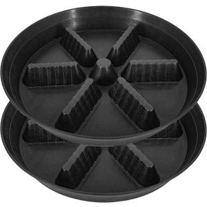 2 Pack Plant Saucer 17 inch 2 Pack, Raised Middle Plant Trays for Pots, Large Plastic Plant Saucers for Indoors, Water Tray for Plants,Drip Trays Plant Stand Water Catcher Tray, Pot Saucers for Plants